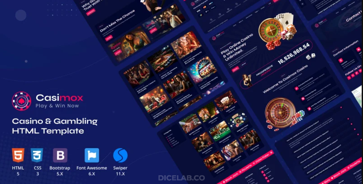 Casimox - Casino & Gambling HTML Template